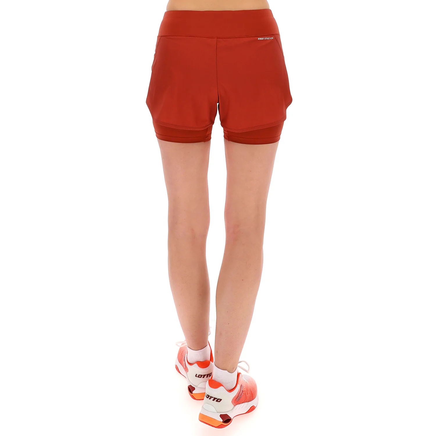 PANTALONI CORTI TENNIS TECH D1 ROSSO SCURO - Image 2