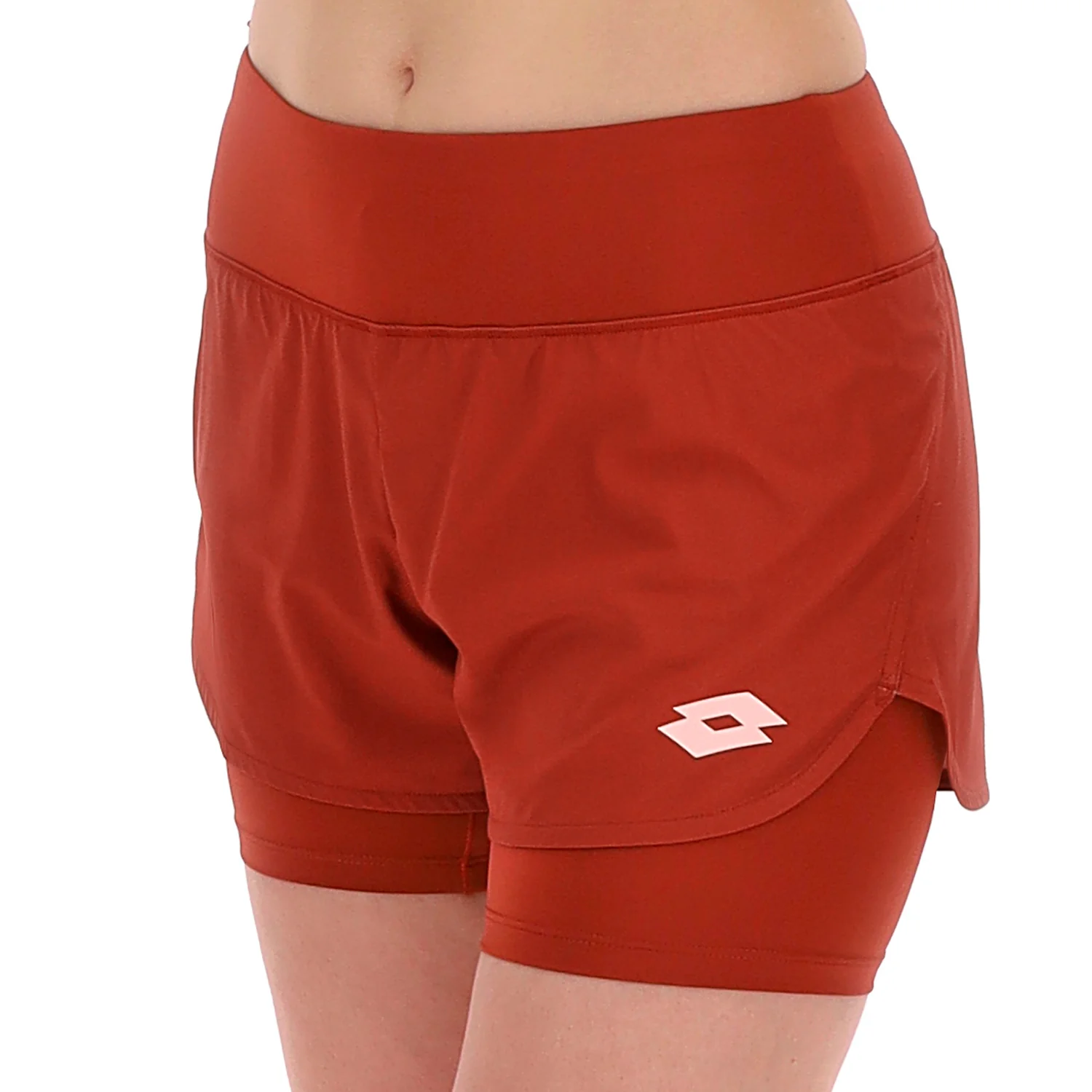 PANTALONI CORTI TENNIS TECH D1 ROSSO SCURO - Image 3