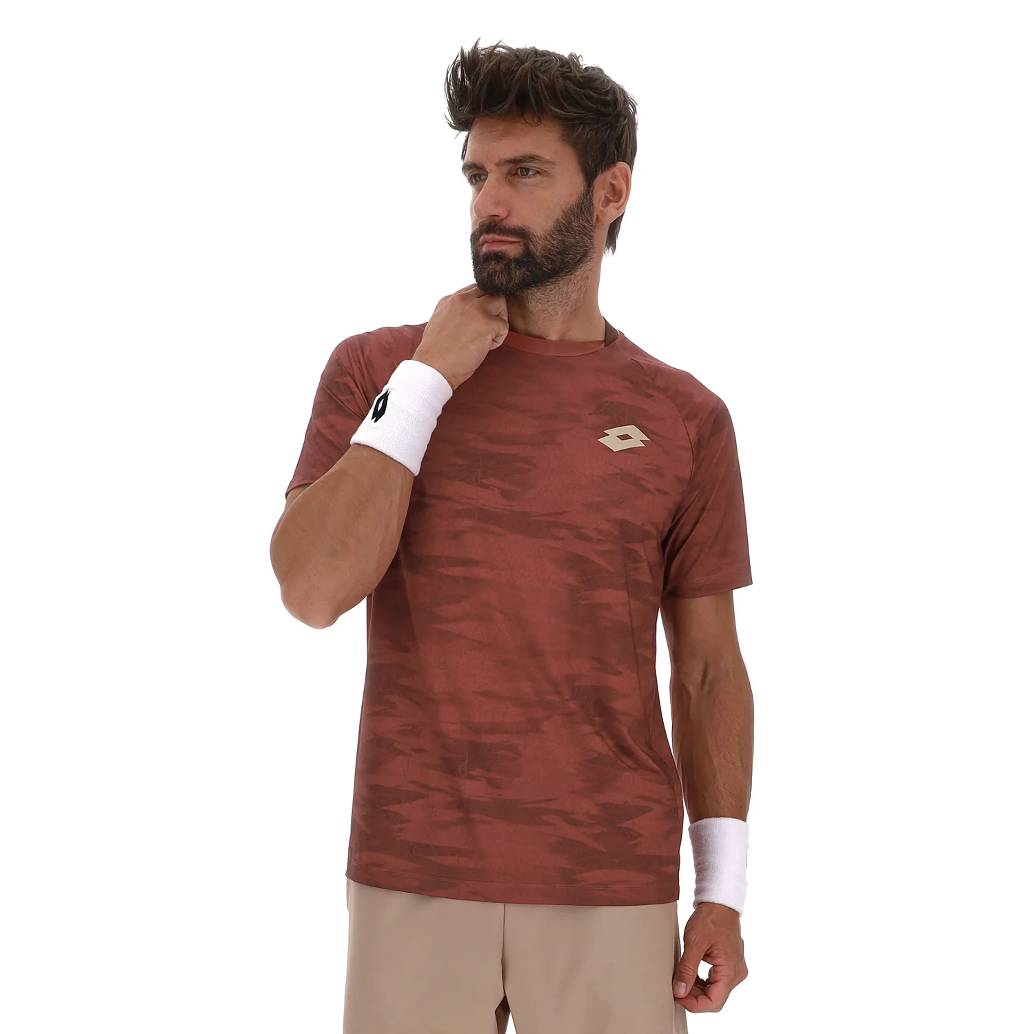 MAGLIETTA TENNIS TECH D2 ROSSO SCURO
