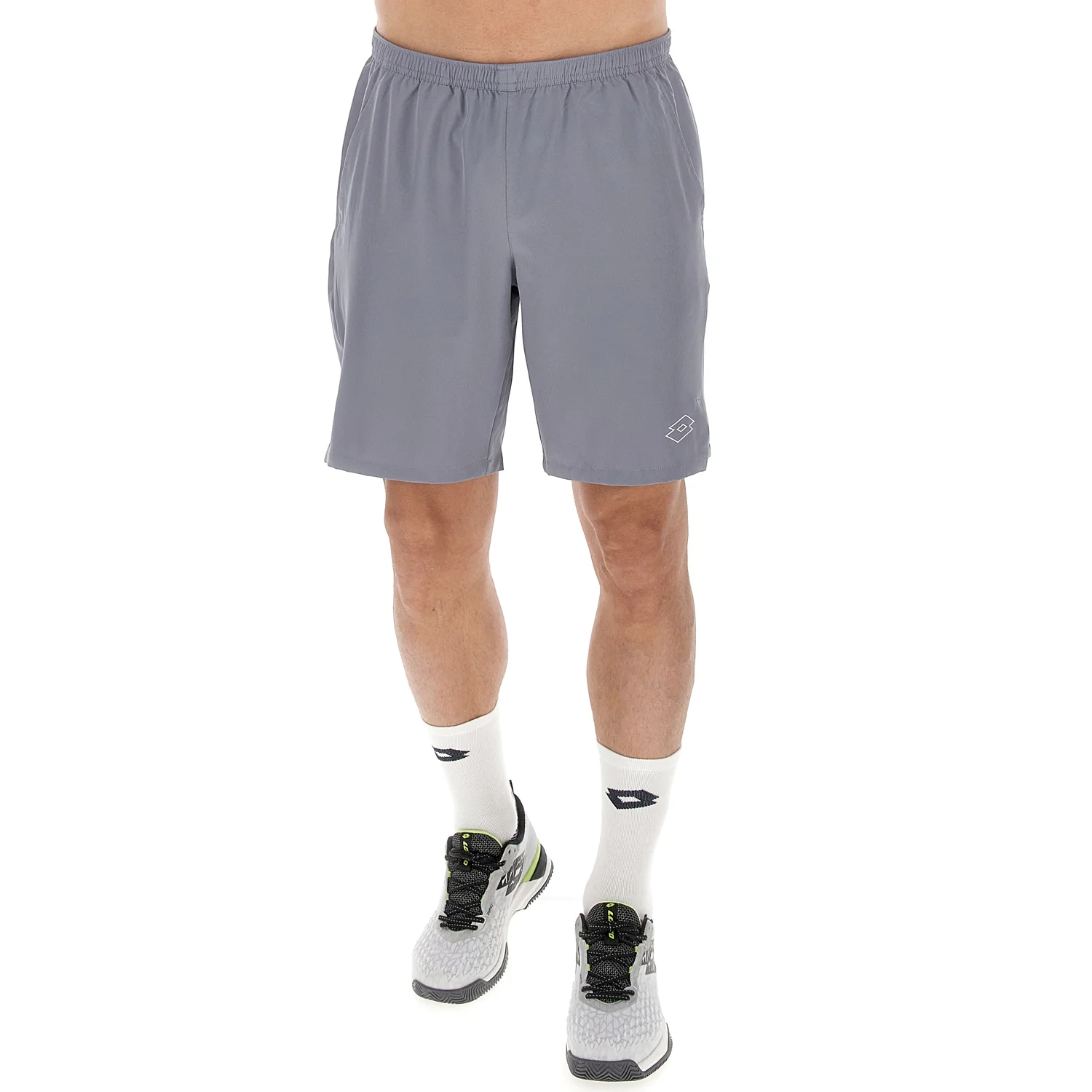 PANTALONI CORTI TENNIS TECH GRIGIO